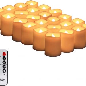 Bougies leds blanc chaud ambré