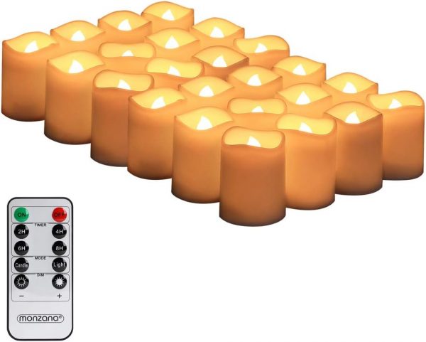 Bougies leds blanc chaud ambré