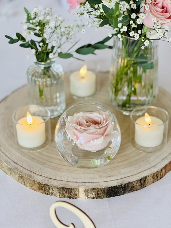 Lot de 12 bougies leds votives en cire naturelle – Image 2