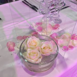 Vase rond bas en verre