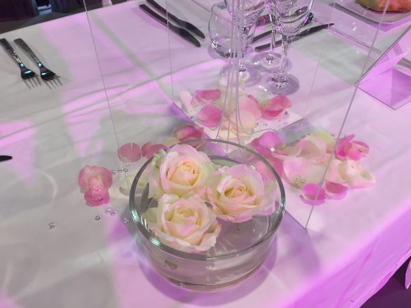 Vase rond bas en verre