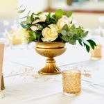 vase coupe métal doré