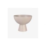 vase coupe métallique rose nude beige