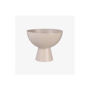 vase coupe métallique rose nude beige